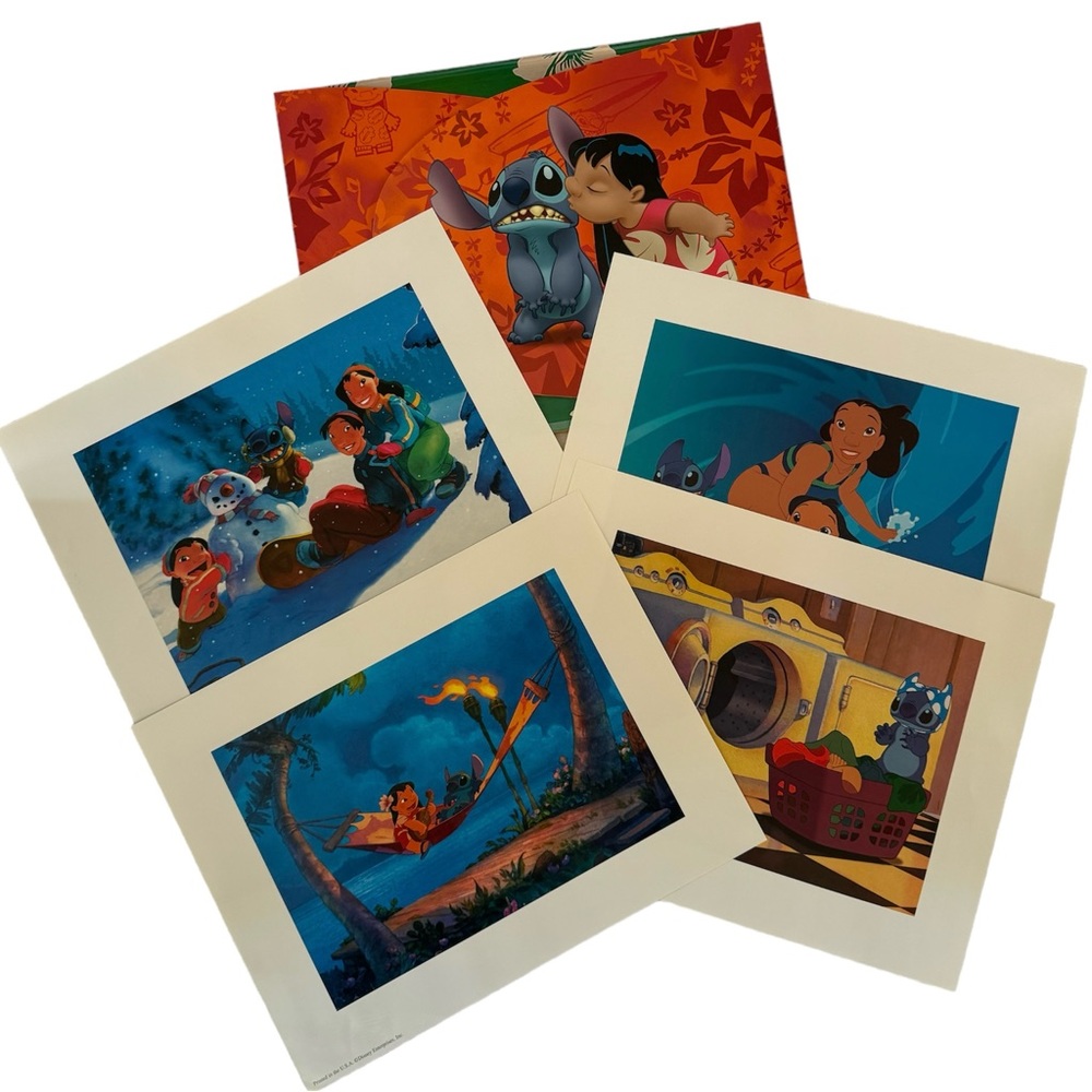 Disney’s Lolo & Stitch Exclusive Lithograph Portfolio Set From 2002